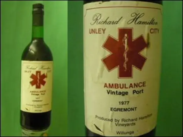 Bottle of 1977 Unley City Ambulance Vintage Port