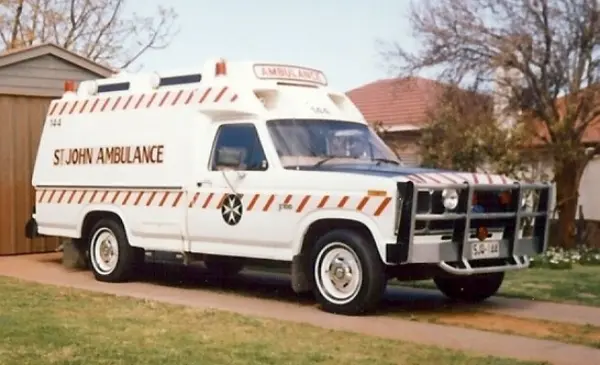 White St John Ambulance car 144
