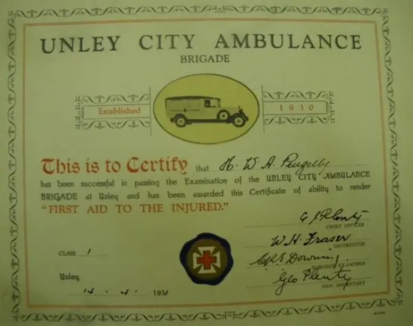 First Aid Cert